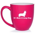 thumbnail image 1 of It's Been A Long Day Corgi Ceramic Coffee Mug Tea Cup Gift (16oz Hot Pink), 1 of 1