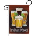 thumbnail image 1 of It's Beer O'Clock Happy Hour & Drinks Beverages Decorative Vertical Garden Flag, Multicolor, 1 of 5