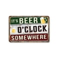 thumbnail image 1 of It’s Beer O’clock Somewhere 12 Inch x 18 Inch Novelty Aluminum Metal Sign Time To Unwind Durable Weatherproof Perfect for Garages Man Caves Patios Fun Gift for Beer Lovers Neighbors, 1 of 6