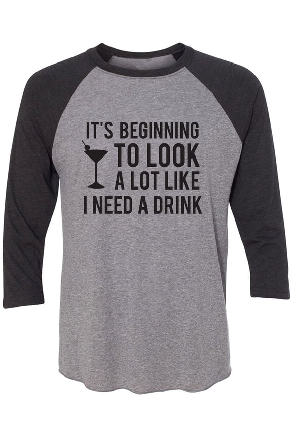 It's Beginning To Look A Lot Like Unisex 3/4 Sleeve Baseball Raglan Tee