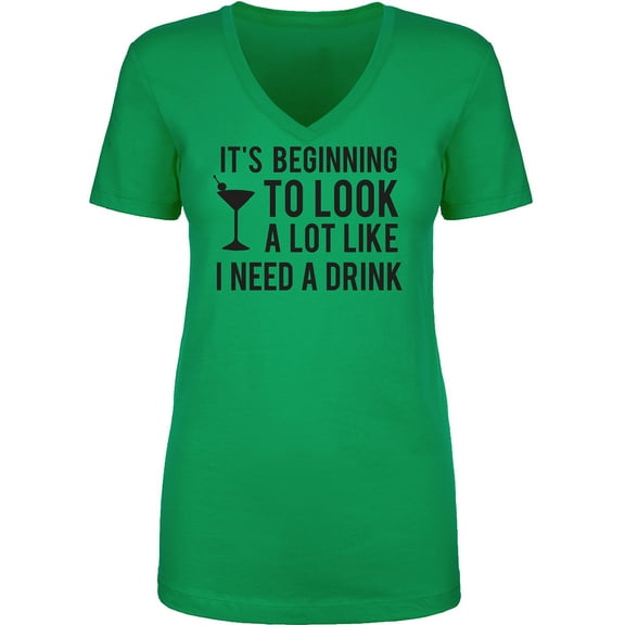 It's Beginning To Look A Lot Like Womens V-Neck T-Shirt
