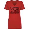 thumbnail image 1 of It's Beginning To Look A Lot Like Womens V-Neck T-Shirt, 1 of 2