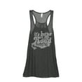 thumbnail image 1 of It's Better On The Road Women's Fashion Sleeveless Flowy Racerback Tank Top Charcoal Grey Small, 1 of 5