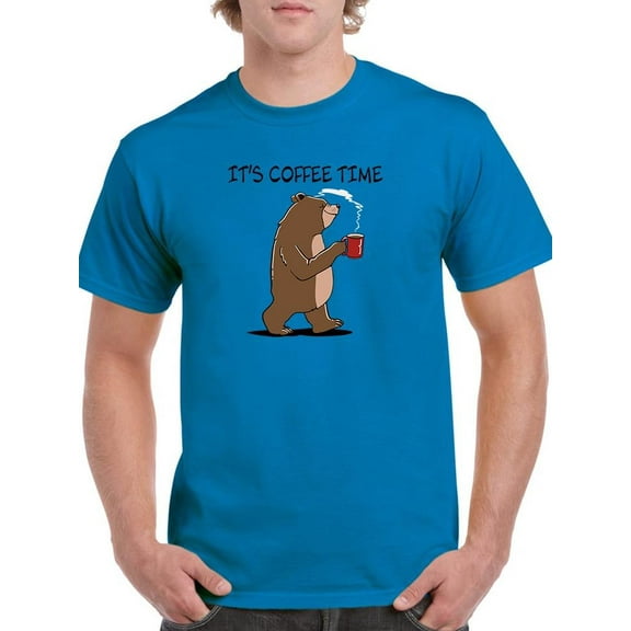 It's Coffee Time Bear T-Shirt Men -Image by Shutterstock, Male x-Large