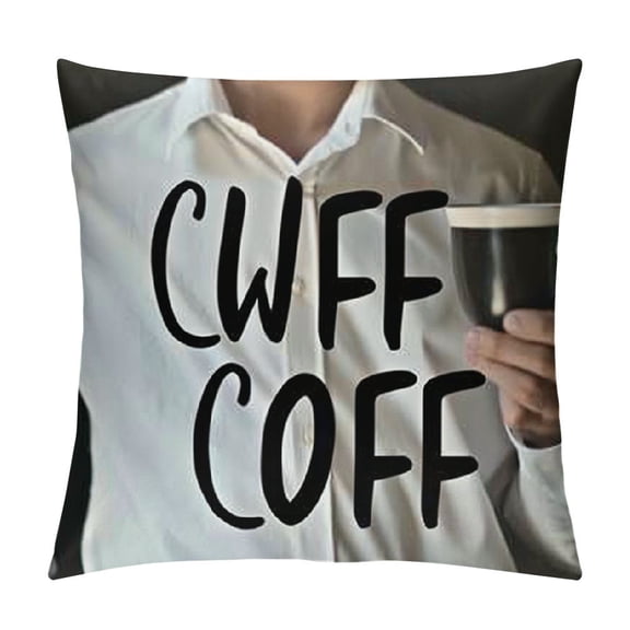 It's Coffee Time Motivational Sign Home Decorative Throw Pillow Case Cushion Cover for Sofa Couch