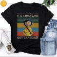 thumbnail image 1 of It's Coraline Not Caroline Vintage T-Shirt, Coraline Shirt, Halloween Shirt, Horror Movie Shirt, 1 of 5