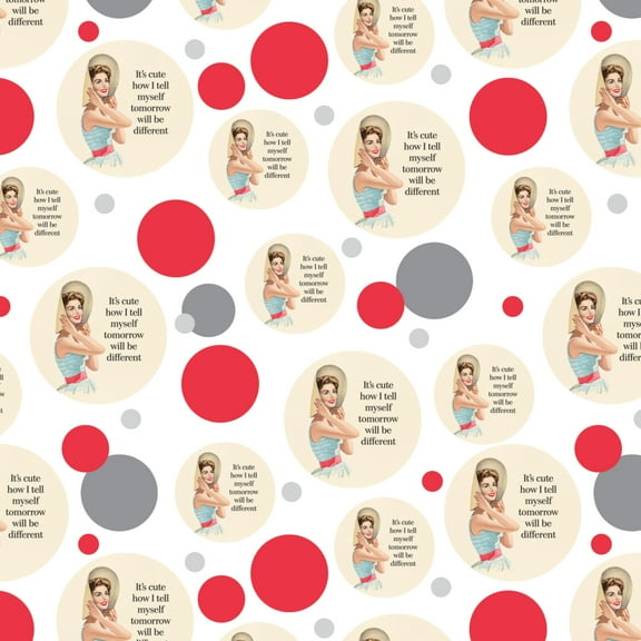 It's Cute How I Tell Myself Tomorrow will be Different Funny Humor Premium Gift Wrap Wrapping Paper Roll