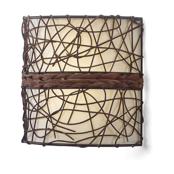 It's Exciting Lighting IEL-2150 Catalina Barrel Wireless Wall Light Scone, Amber