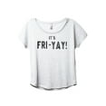 thumbnail image 1 of It's FRI-YAY Women's Fashion Slouchy Dolman T-Shirt Tee Heather White 3X-Large, 1 of 3