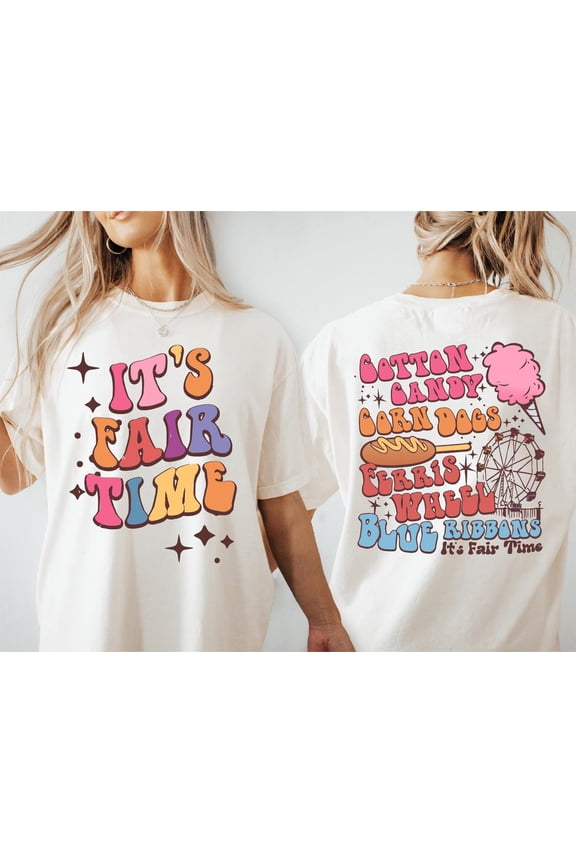 It's Fair Time Shirt, Cotton Candy Corn Dogs Blue Ribbon Shirt, Carnival T-shirt, American Circus Shirt, Birthday Carnival Tee Tshirt All Size S-5XL