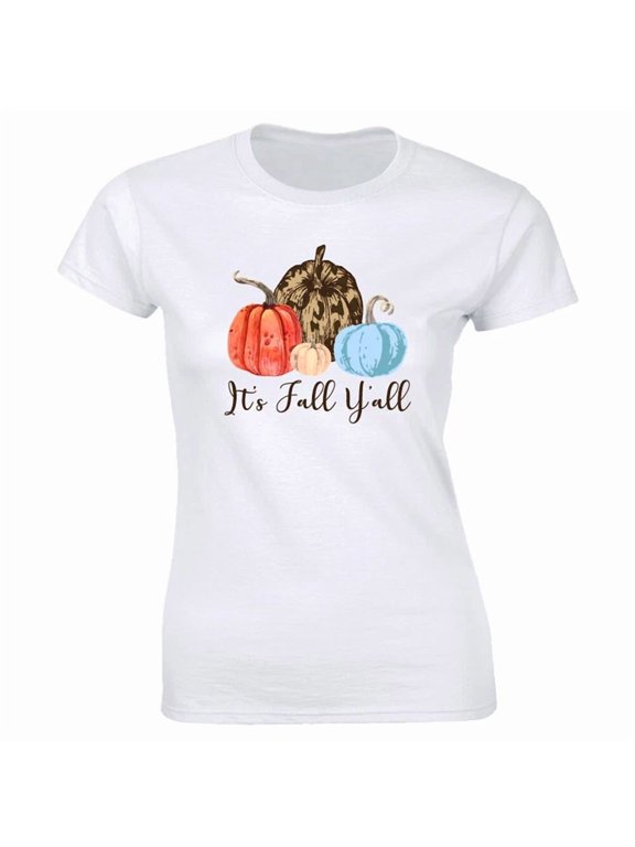 It's Fall Y'all Pumpkin Image Women Celebration Style With Classic Appeal T-Shirt, Size S-5XL