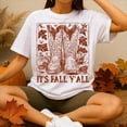 thumbnail image 1 of It's Fall Y'all Shirt Western Boots Autumn Pumpkin Graphic Rustic Country Southern Fall Season Comfort Colors Unisex Cotton T-Shirt, Size S-3XL, 1 of 3
