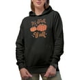 thumbnail image 1 of It's Fall Y'all feat. Pumpkins, Autumn Art Merch Gift, Black Hooded Sweatshirt or Hoodie, Small, 1 of 5