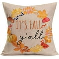 thumbnail image 1 of It‘s Fall Yall Throw Pillow Covers Cotton Linen Autumn Leaves Harvest Pumpkin Decorative Pillow Case Cushion Cover 18x18 Inch Home Square Pillowcase for Sofa Couch Bed,Its Fall Yall,A003, 1 of 6