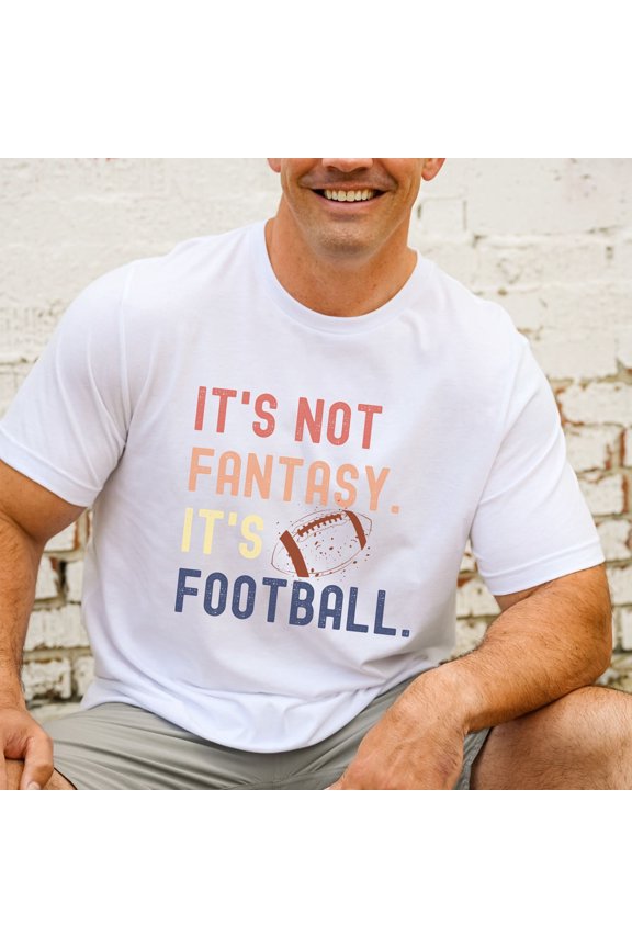 It's not Fantasy It's Football Shirt, Fantasy Draft Tee, Unisex Fantasy Football Shirt, Gift for Football Fan, Funny Fantasy Football Shirt (Colors:Natural; Sizes:3XL;)