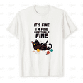 thumbnail image 1 of It’s Fine Everything Is Fine Cat Unisex T-Shirt for Yarn and Humor Lovers up to size 5XL, 1 of 2