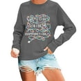 thumbnail image 1 of It's Fine Fine Everything Is Christmas Sweatshirts for Women Long Sleeve Crewneck Graphic Sweatshirt Pullover Tops, 1 of 4