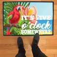 thumbnail image 1 of It's Five O'clock Somewhere Beach/Lake Doormat, Summer Outdoor Doormat, 1 of 4
