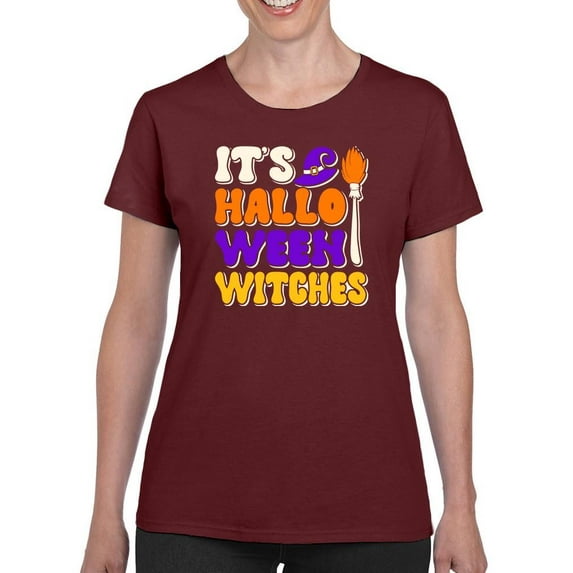 It's Halloween Witches T-Shirt Women -Image by Shutterstock, Female x-Large