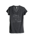 thumbnail image 1 of It's Hard To Be A Diamond In A Rhinestone World Women's Fashion Relaxed V-Neck T-Shirt Tee Charcoal Grey Small, 1 of 3