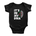 thumbnail image 1 of It's In My DNA Algerian Flag Country Pride Cute Baby Jumpsuits (Black, 6-12 Months), 1 of 5