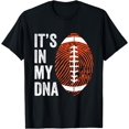 thumbnail image 1 of It's In My DNA American Football Fingerprint Football Player T-Shirt, 1 of 4