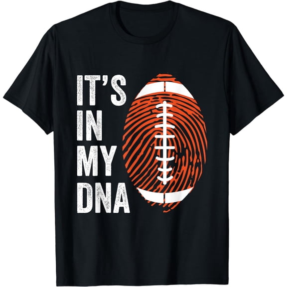 It's In My DNA American Football Fingerprint Football Player T-Shirt