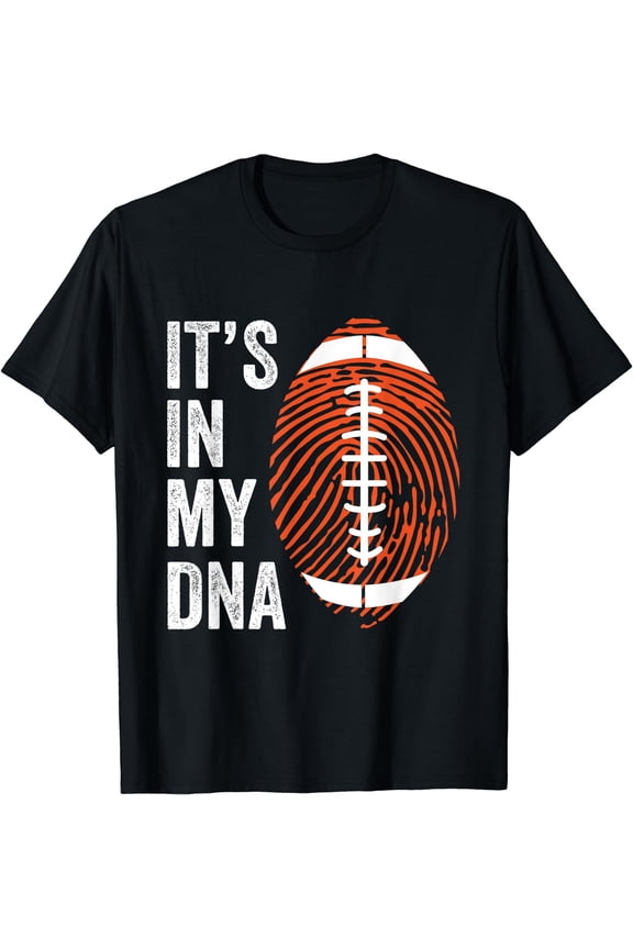 It's In My DNA American Football Fingerprint Football Player T-Shirt