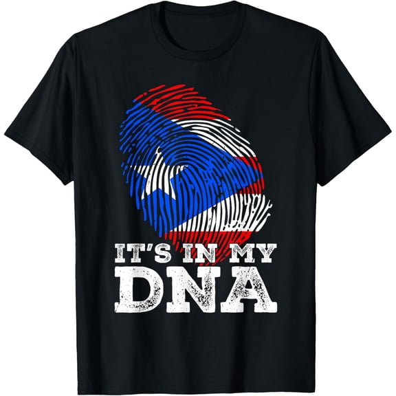 It's In My DNA Boricua Puerto Rico Hispanic Heritage Month T-ShirtMen and women, White Black T-shirt, size: Extra large S-1150XL