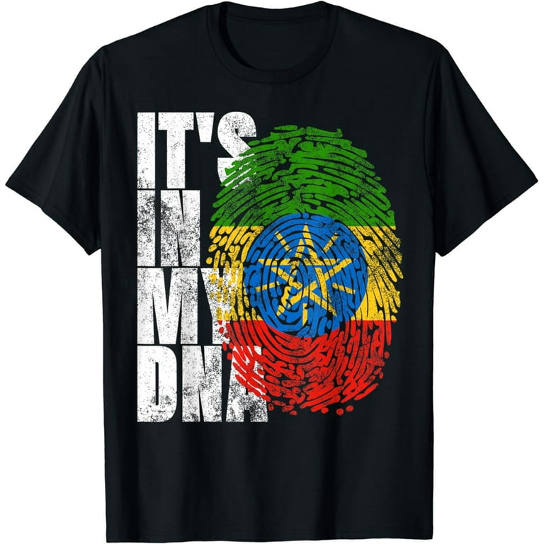 Ethiopia It's In My Dna Ethiopian Flag T-Shirt Ethiopia It's In My Dna Ethiopian Flag T-Shirt