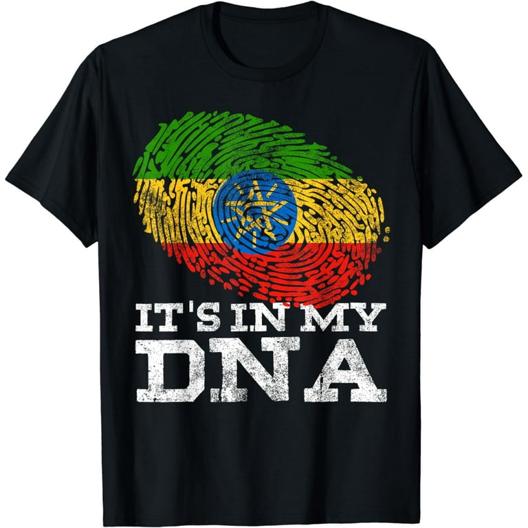 Ethiopia It's In My Dna Ethiopian Flag T-Shirt Ethiopia It's In My Dna Ethiopian Flag T-Shirt