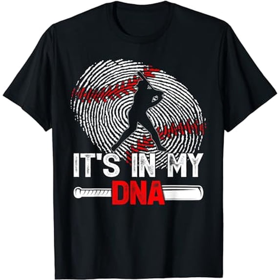 It's In My DNA Fingerprint Baseball Player T-Shirt