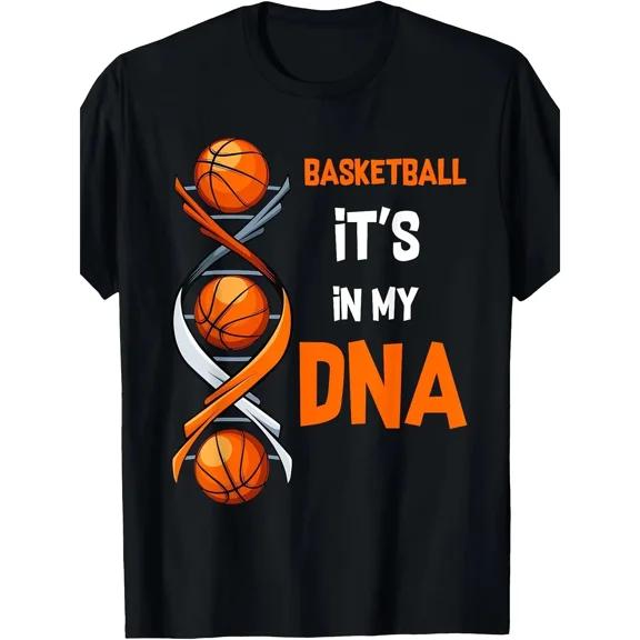 "It's In My DNA" Graphic Crew Neck Short Sleeve Tee, Casual Summer Sports Top