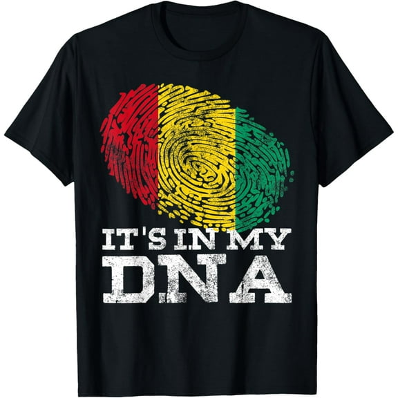 It's In My DNA Guinean Gifts Proud Afro Guinea-Conakry Flag T-Shirt