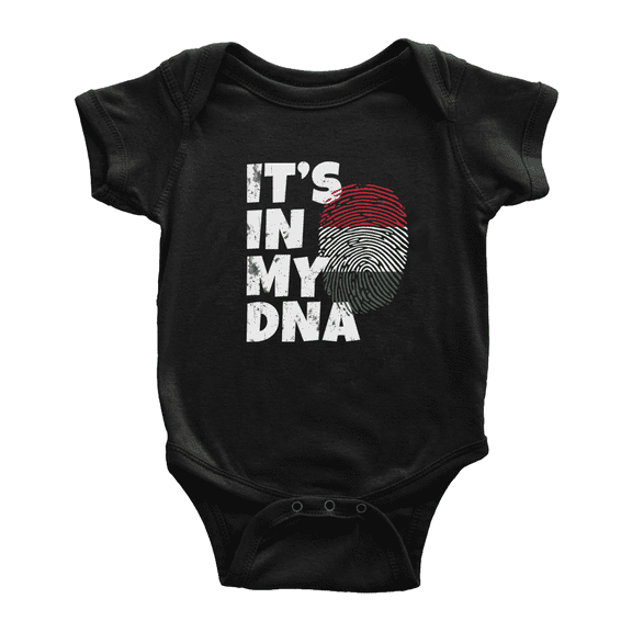 It's In My DNA Hungarian Flag Country Pride Cute Baby Bodysuit Newborn Clothes Outfits (Black, 18-24 Months)