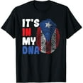 thumbnail image 1 of It's In My DNA- Puerto Rico Heritage Roots PR Flag T-ShirtMen and women, White Black T-shirt, size: Extra large S-1193XL, 1 of 4