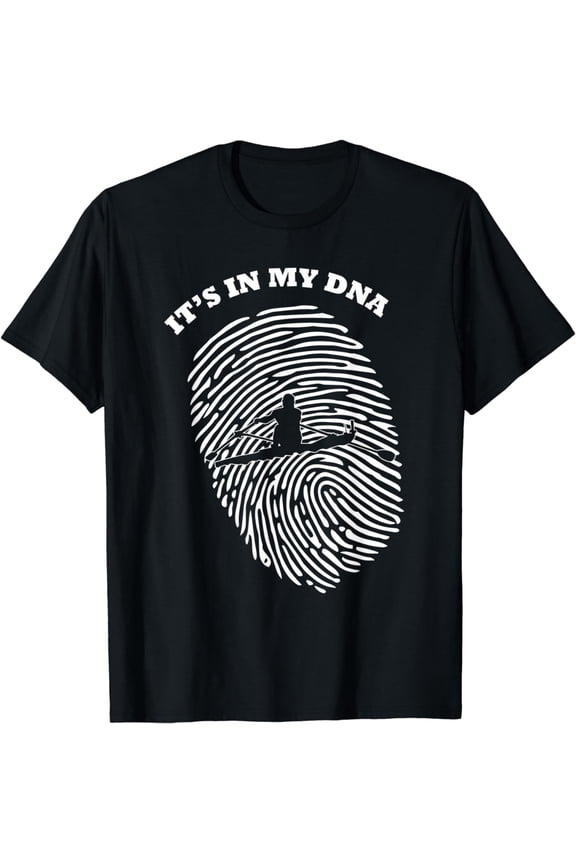 It's In My DNA Rowing Boat Raft Rower Fingerprint Fans Retro T-Shirt