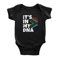 thumbnail image 1 of It's In My DNA South African Flag Country Pride Baby Bodysuit Newborn Clothes Outfits (Black, 6-12 Months), 1 of 5