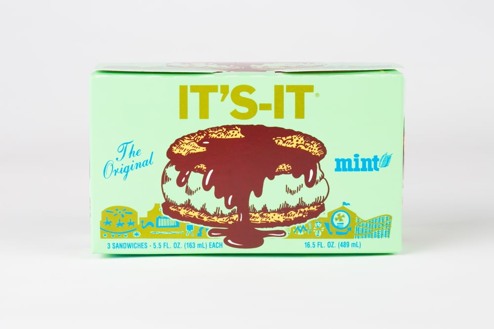 IT'S-IT Ice Cream Mint Sandwich 5.5 fl oz, 3-Count