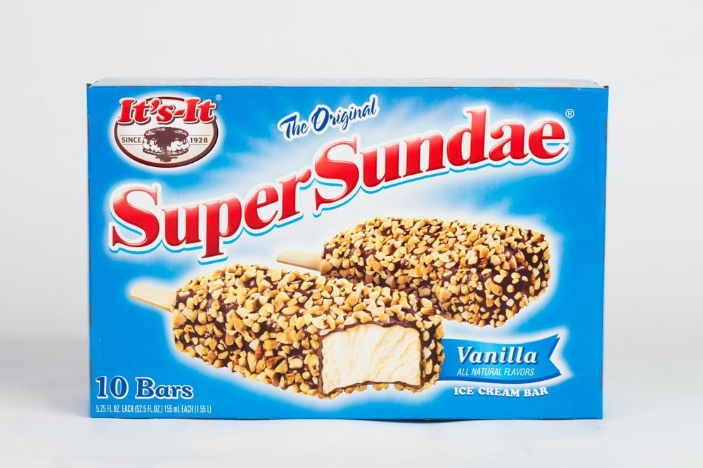 IT'S-IT Super Sundae Vanilla Ice Cream Bar 5.25 fl oz, 10-Count