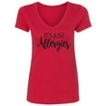 thumbnail image 1 of It's Just Allergies Womens V-Neck T-Shirt, 1 of 2