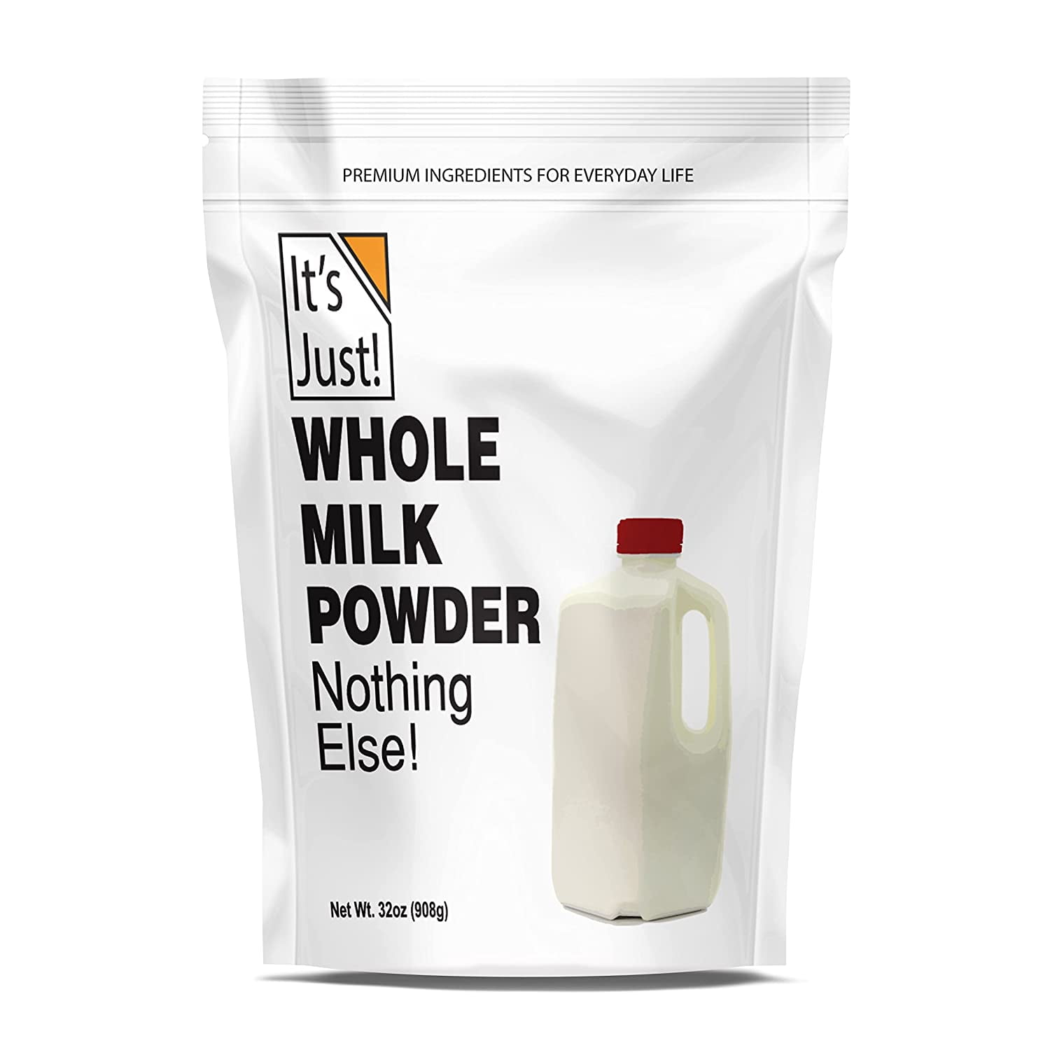 It's Just - Whole Milk Powder, Made in USA, Hormone Free, Powdered Dry Milk, Shelf Stable, 32oz