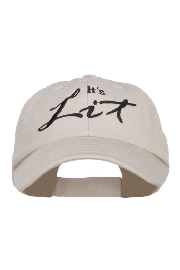 It's Lit Embroidered Low Profile Cap - Stone OSFM