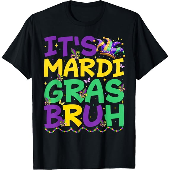 It's Mardi Gras Bruh Bro Meme Mardi Gras Teens T-Shirt Tee