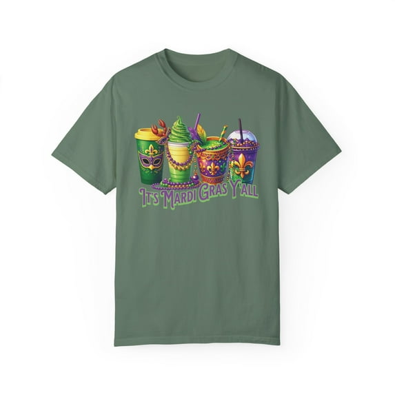 It's Mardi Gras Y'all Coffee Comfort Colors Unisex Graphic Shirt