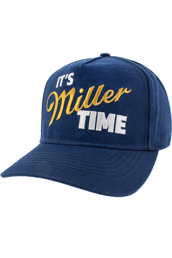 It's Miller Time Embroidered and Washed Cotton Twill Trucker Hat