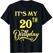 Its My 20th Birthday Tee 20 Years Old 20th Birthday Gift T-Shirt