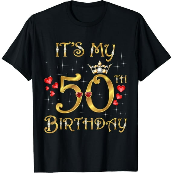 It's My 50th Birthday Party 50 Years Old Queen Cool T-Shirt