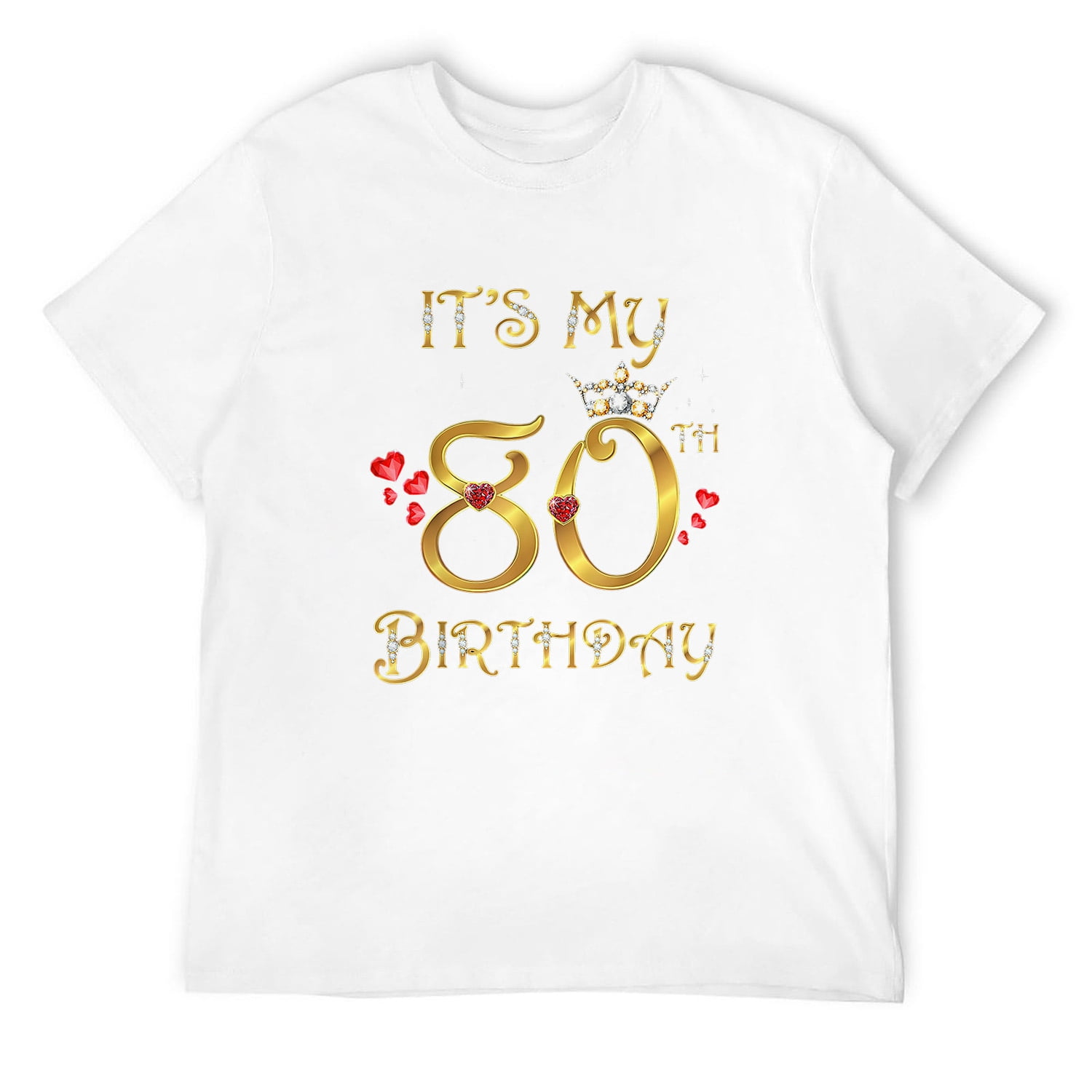 It's My 80th Birthday, 80 Years Old, 80th Birthday Queen T-Shirt White ...