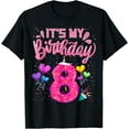 thumbnail image 1 of It's My 8th Birthday Doughnut Happy 8 Years Old Girl Kids T-Shirt mens t shirt，black，women，funny，misfits，men，journey, 1 of 4